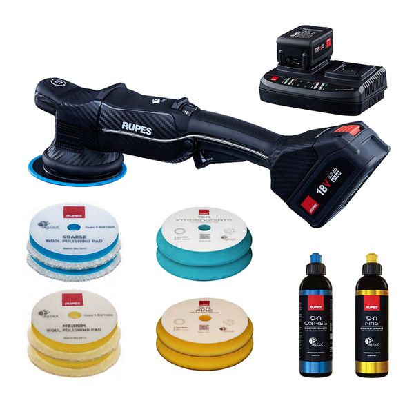 Polermaskin batteridriven oscillerande HLR15, 125 mm, STD-kit